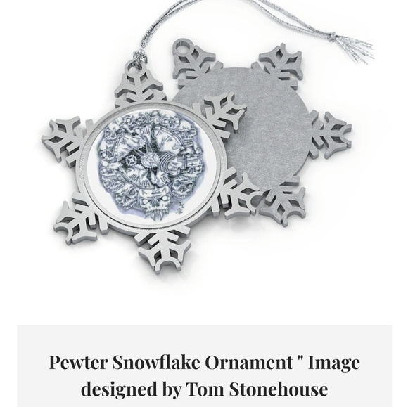 Pewter snowflake ornaments - Picture 11 of 13